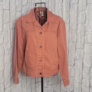 J JILL Rust‎ Colored Button Up Jean Jacket MP